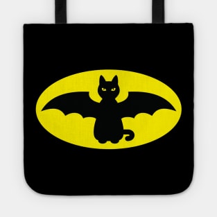 BLACK BAT CAT WITH BAT WINGS Tote