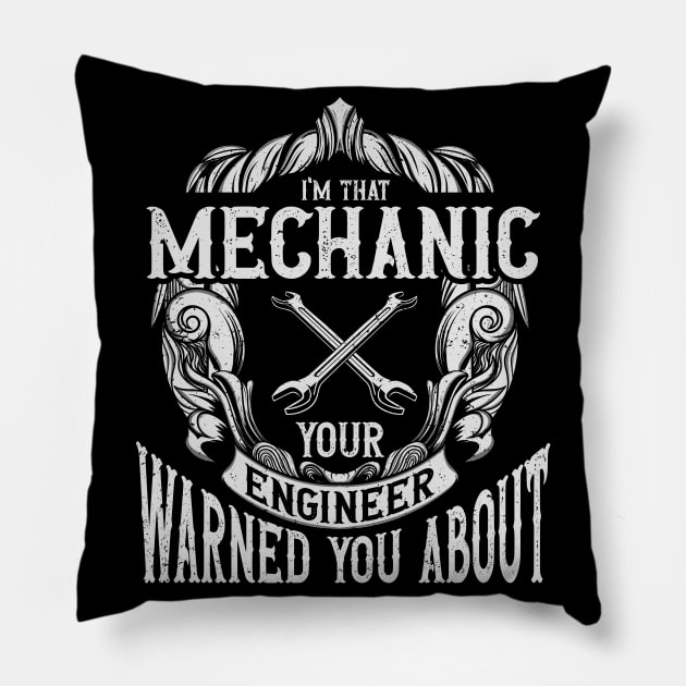 Gift Vintage Mechanic Diesel Mechanic Pillow by IngeniousMerch