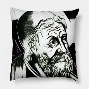 Ptolemy Black and White Portrait | Ptolemy Artwork 3 Pillow