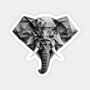 Elephant head sketch Magnet