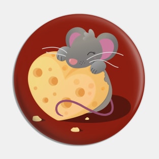 Mouse Heart Cheese Pin