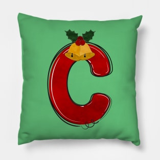 Letter C - Christmas Letter Pillow