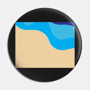 Abstract Blue waves and Brown sand background Pin