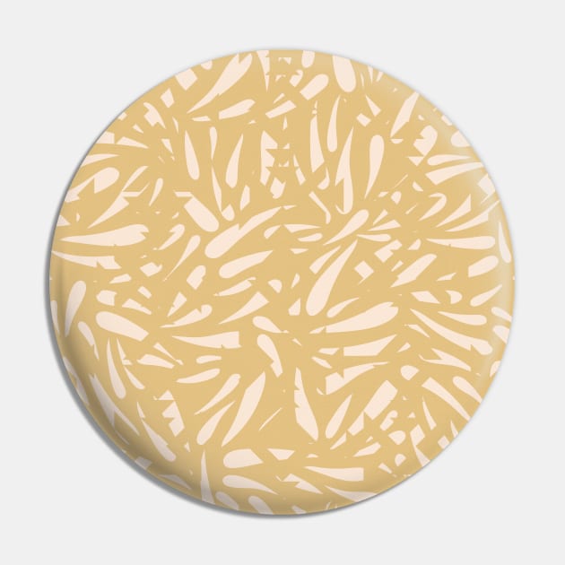 Bamboo Leaves in Light Gold / Ink Mood Pin by matise