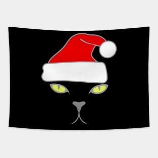 Black Cat Christmas Tapestry