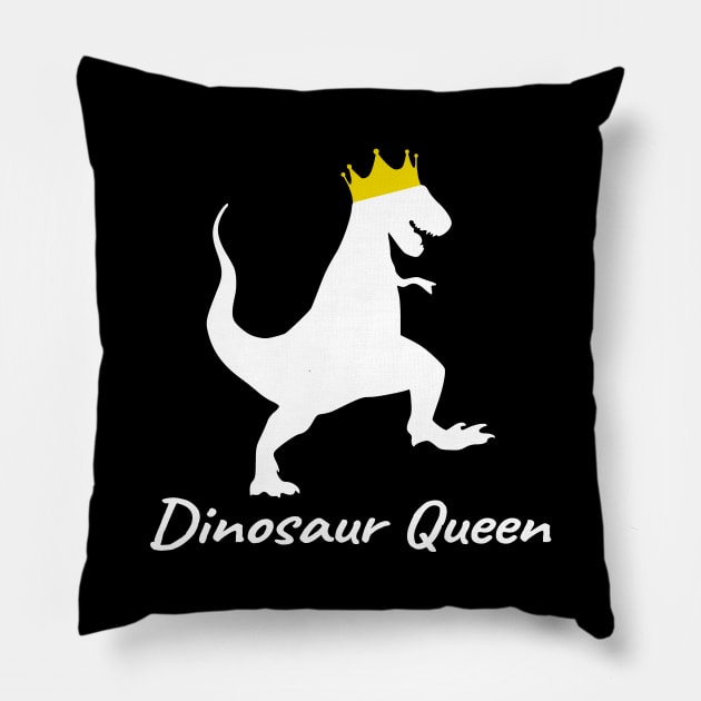 Dinosaur Queen Pillow by LunaMay