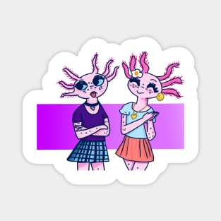 Axolotl Girls Magnet