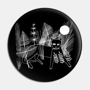 Cat in the Grass Pin