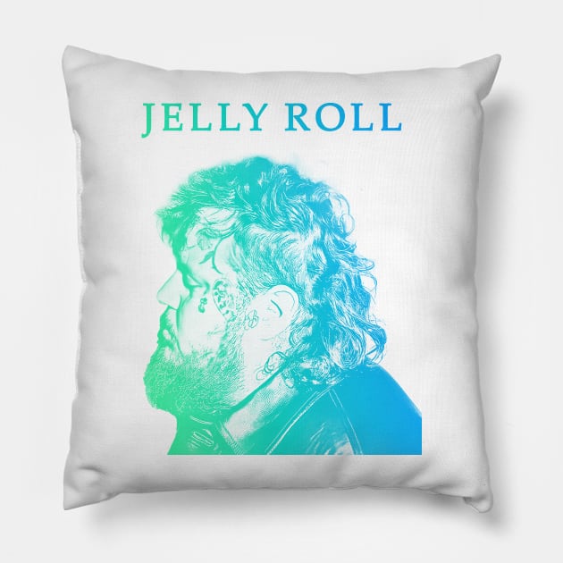 Jelly Roll-green solid style, Pillow by Loreatees