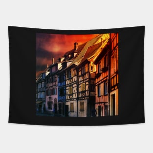 Bright Old City Tapestry