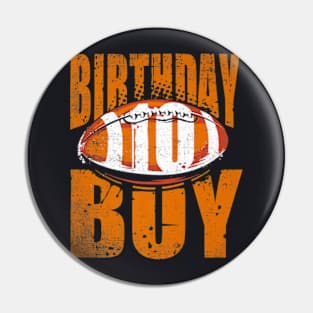 10th Birthday Boy 10 Years Old Football Lover Theme Party Pin