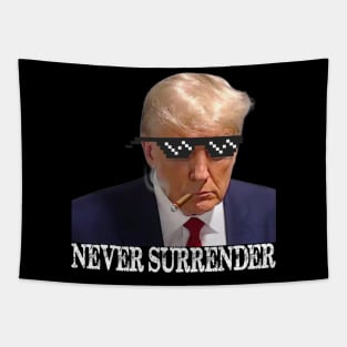 Never Surrender Pro Trump Vintage Legend Tapestry