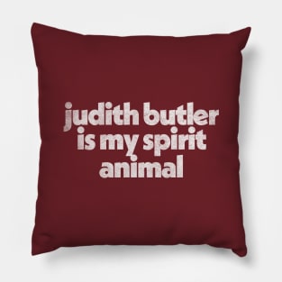 Judith Butler / Original Faded Style Typography Design Pillow