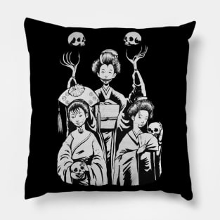 Porcelain Sisters WHITE Pillow