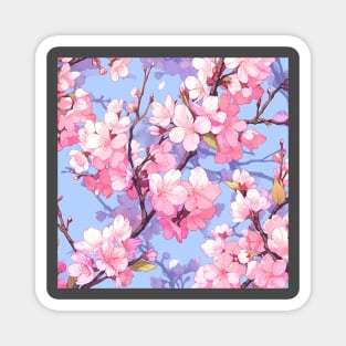Cherry Blossom Tree Pattern Magnet