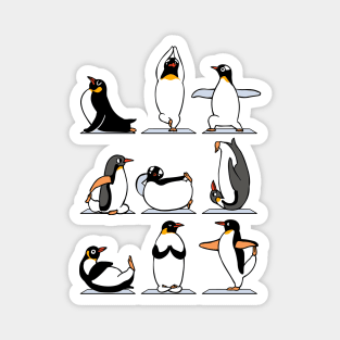 Penguin Yoga Magnet