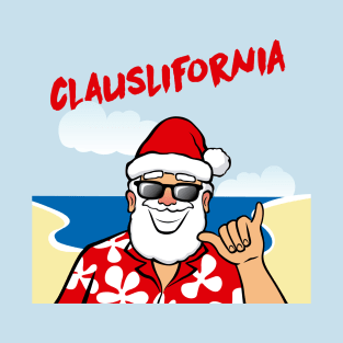 California Hipster Surfer Beach Santa Gift for Daddy T-Shirt T-Shirt