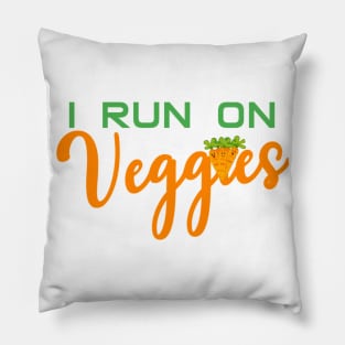 I run on veggies Pillow