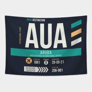 Aruba (AUA) Airport Code Baggage Tag Tapestry