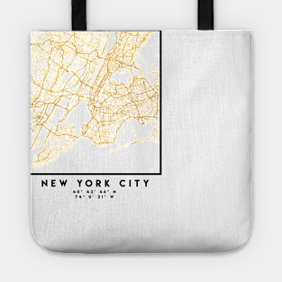 NEW YORK CITY CITY STREET MAP ART Tote