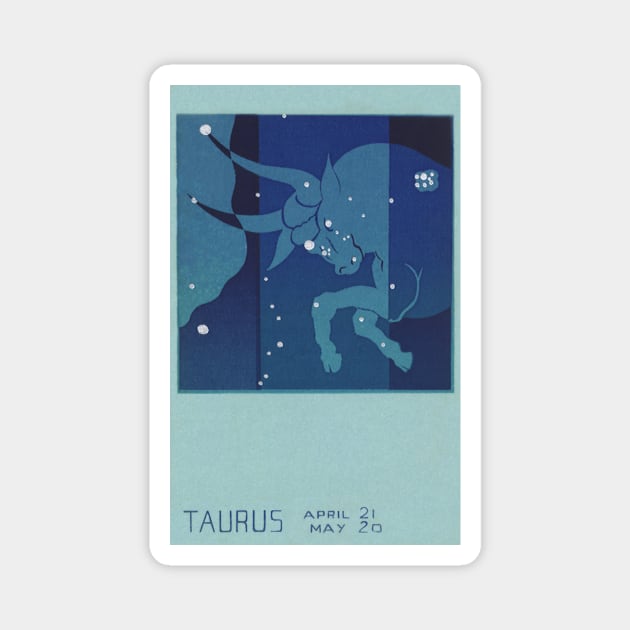 Taurus the Bull, Vintage Signs of the Zodiac Magnet by MasterpieceCafe