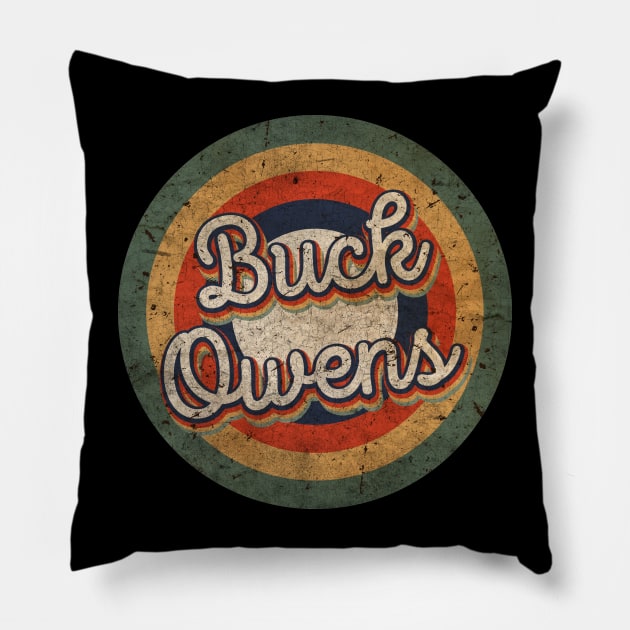 Buck Name Personalized Owens Vintage Retro 60s 70s Birthday Gift Pillow by Romantic Sunset Style