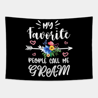 My Favorite People Call Me Gram Mother'S Day Mother Grandma Tapestry