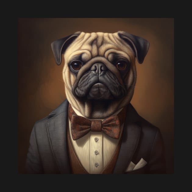 Pug Dog in Suit by Merchgard
