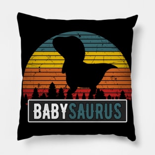 Babysaurus Child T-Rex Dinosaur Retro Baby Pillow