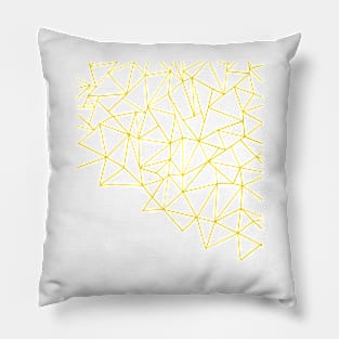 Abstract Storm Yellow Pillow