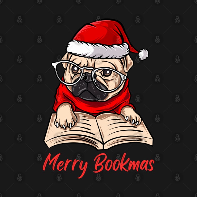 Merry Bookmas Book Lovers Christmas by DragonTees