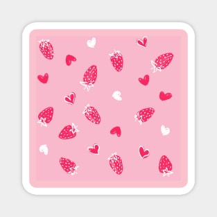 Light Pink Strawberry Love Magnet