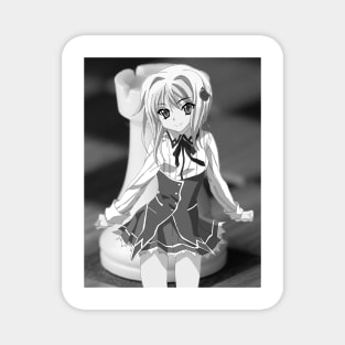 Koneko - High School DxD - black and white Magnet