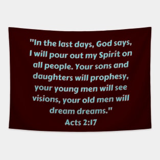 Bible Verse Acts 2:17 Tapestry