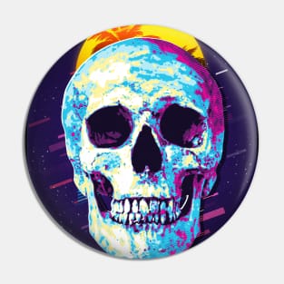 Skull retro80s Pin