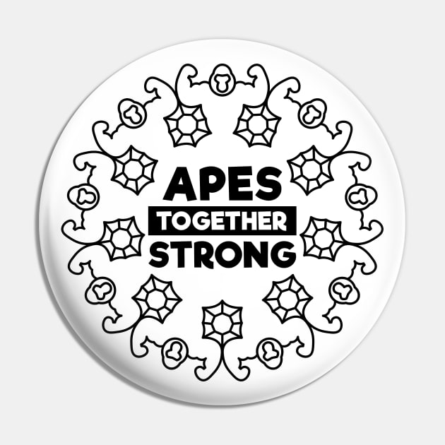 Apes Together Strong Onyx Pin by Shinsen Merch