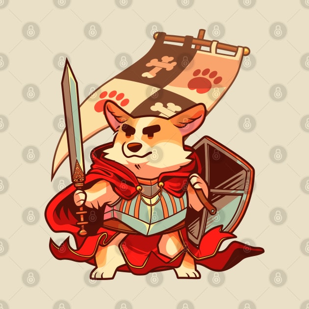 Warrior corgi by Colordrilos