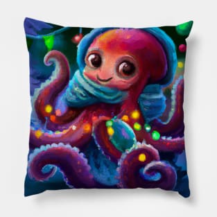 Cute Octopus Drawing Pillow