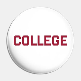 COLLEGE in red Pin