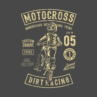 Motocross Dirt Racing Vintage Design T-Shirt