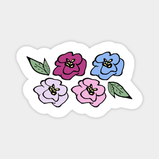 Cute colorful flowers Magnet