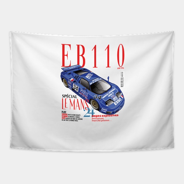 Bugatti EB110 Le Mans Tapestry by 8800ag