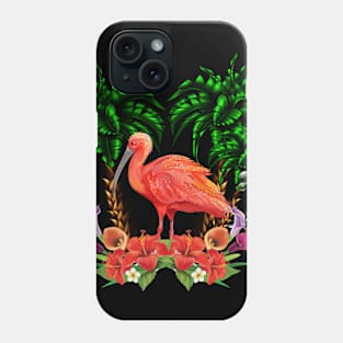 Wonderful tropical scarlet ibis Phone Case