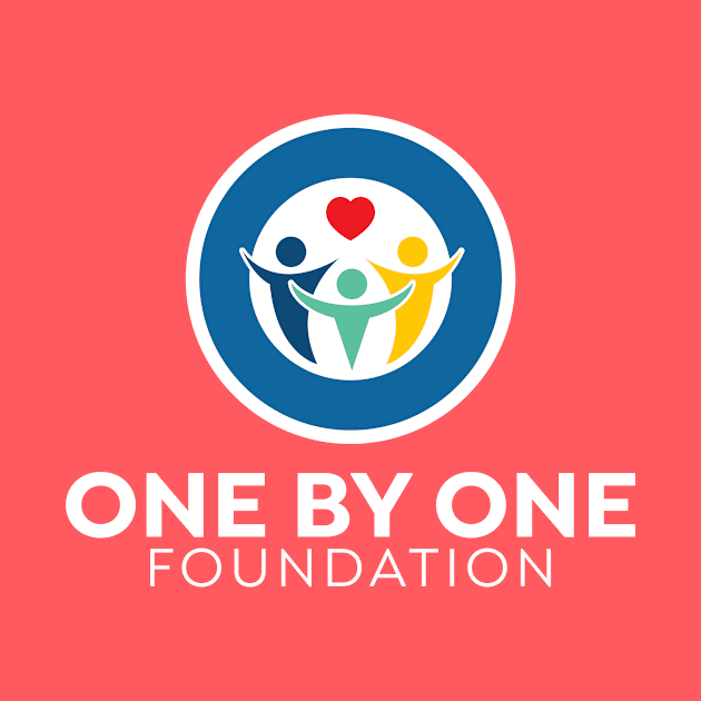 One By One Foundation - white logo & lettering by onebyonefoundation