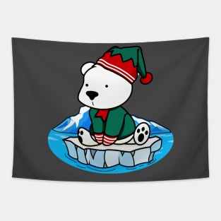 Unbearably chilly Santa's little helper Tapestry