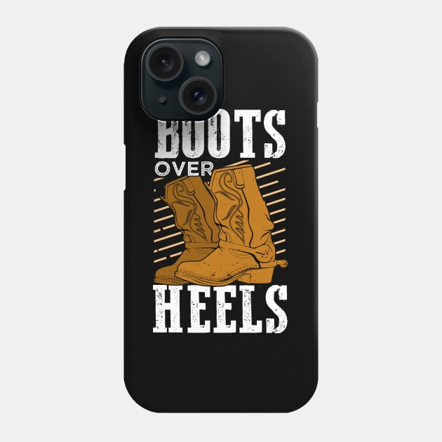 Boots Over Heels Equestrian Girl Gift Phone Case by Dolde08