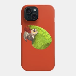 Military macaw bird head pixel art Phone Case