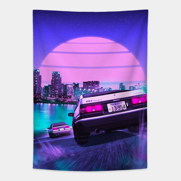 Trueno AE86 Tapestry by mrcatguys