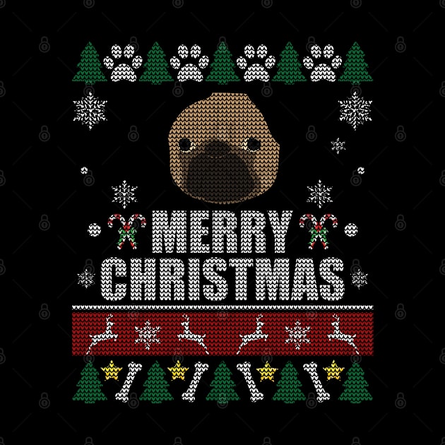 Ugly Pug Christmas by Sleazoid