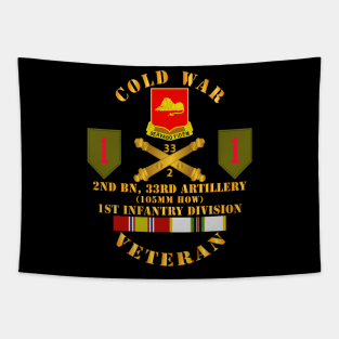 Cold War  Vet - 2nd Bn 33rd Artillery - 1st Inf Div SSI Tapestry